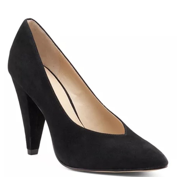 Botkier Women's Lina Pointed Toe Suede Pumps cone heels size 9M pointed toes Y2K - Picture 1 of 9